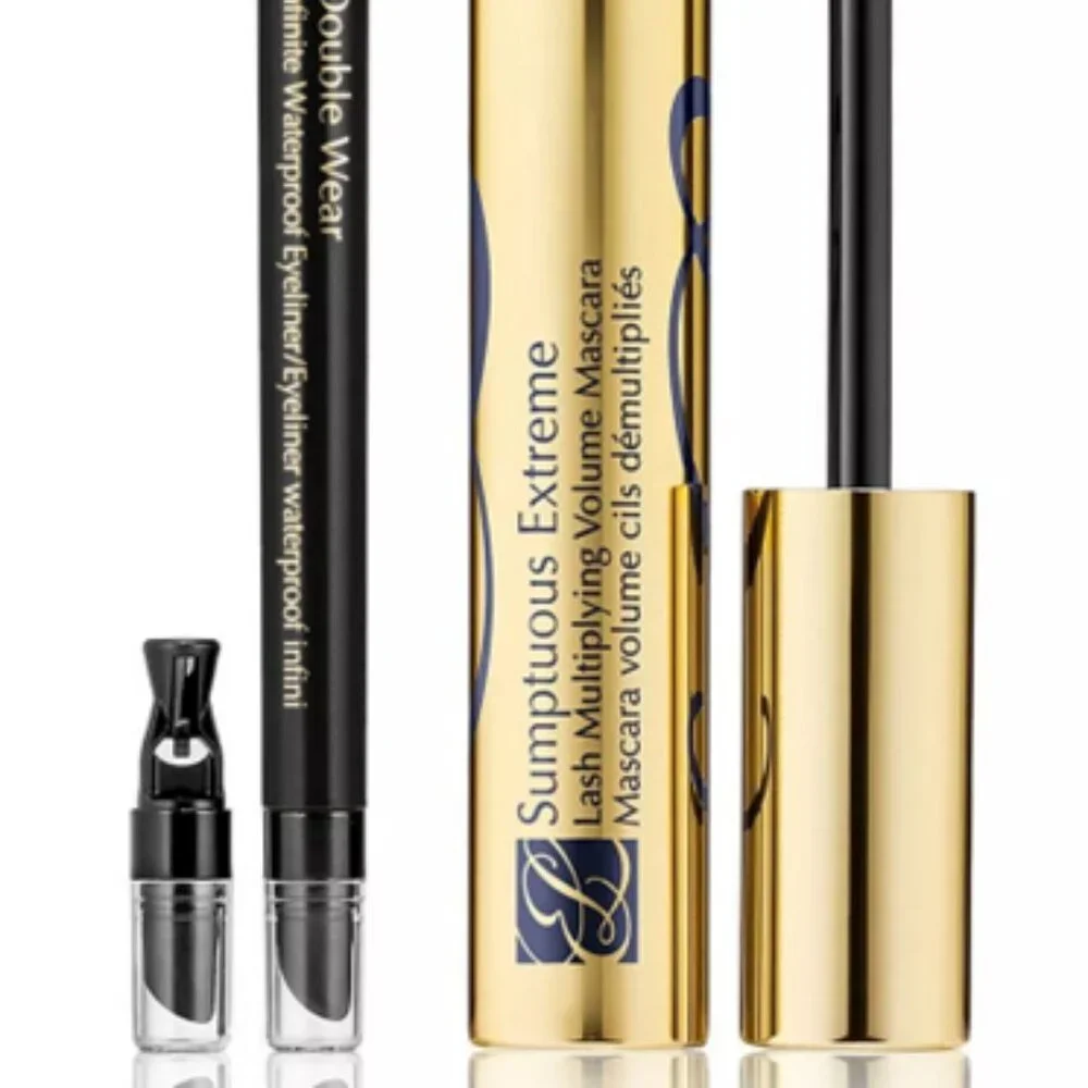 Estée Lauder Defined Eyes Set Sumptuous Extreme Mascara Black Eyeliner Kohl Noir